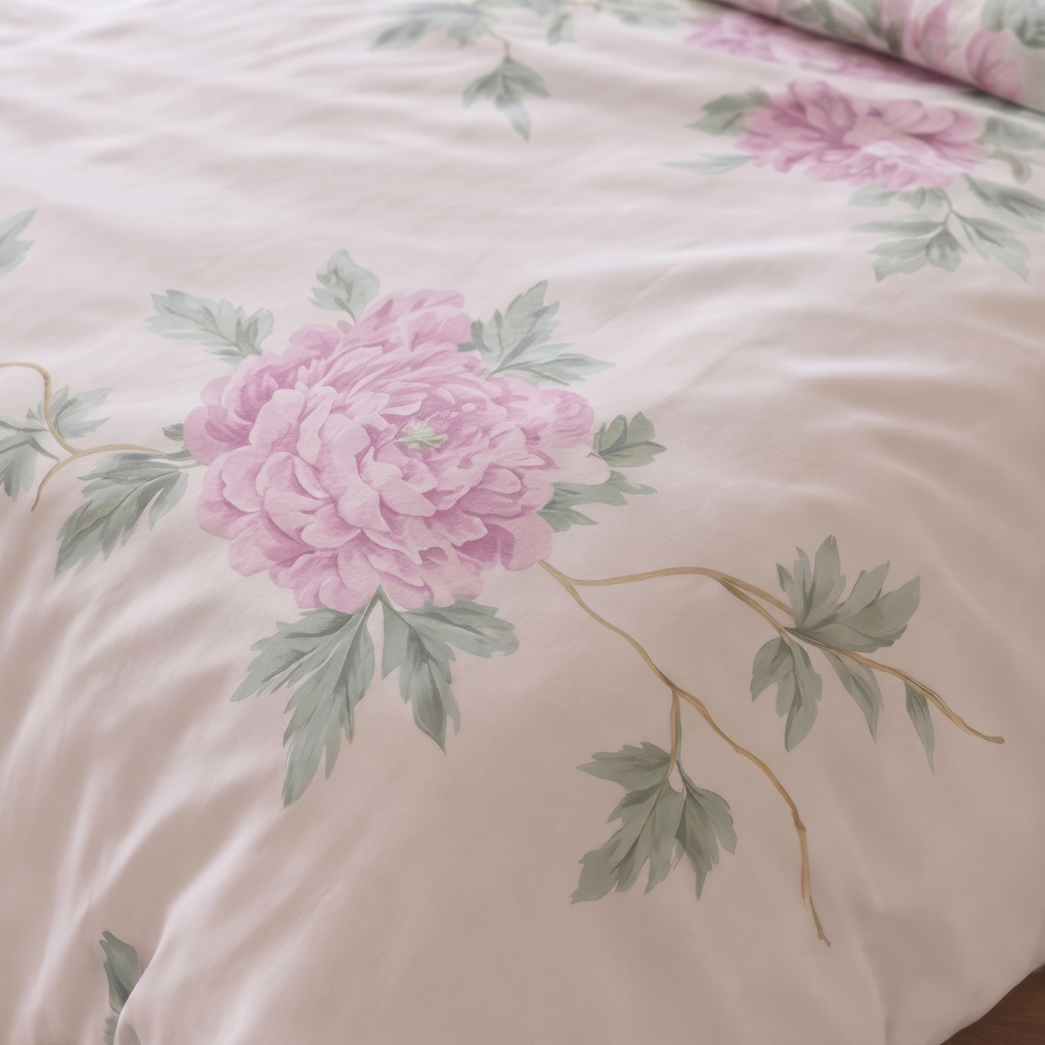 Drap plat percale de coton - Jardin