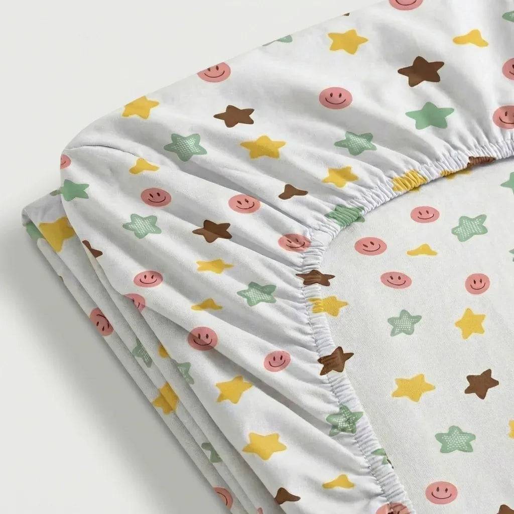 Drap - housse en percale de coton - Stars en Stars Joy – Linge de lit haut de gamme - MaisonTextile