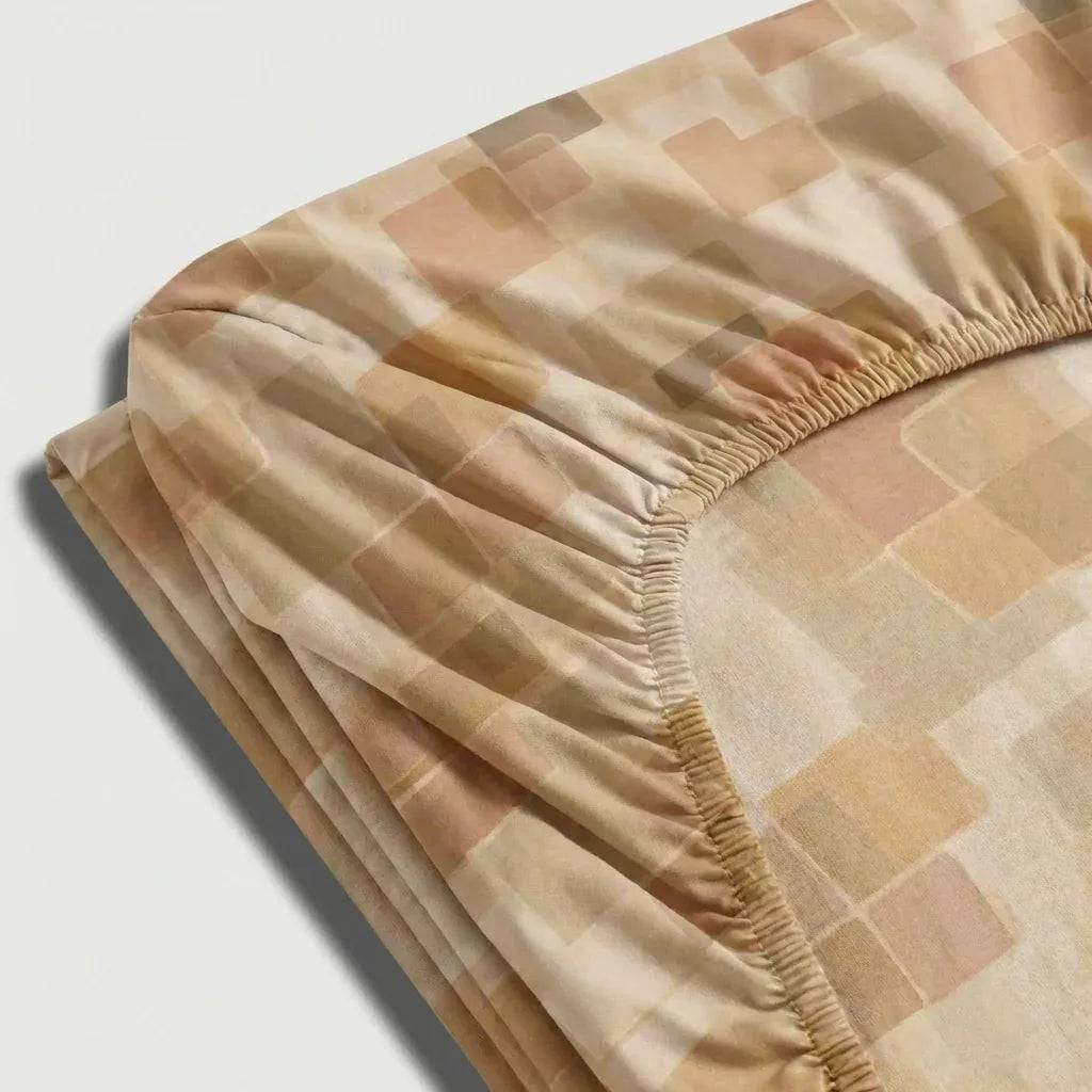 Drap - housse Polycoton renforcé - Graphica en Graphica - Sable – Linge de lit haut de gamme - MaisonTextile