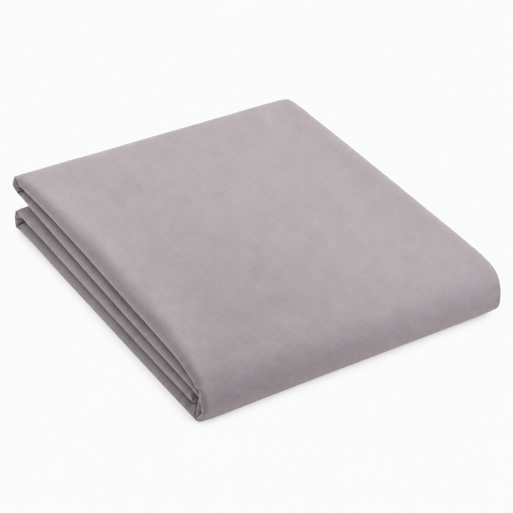 Drap plat en percale de coton 100 fils/cm² élégant et frais, texture lisse et respirante, confection européenne de qualité supérieure.