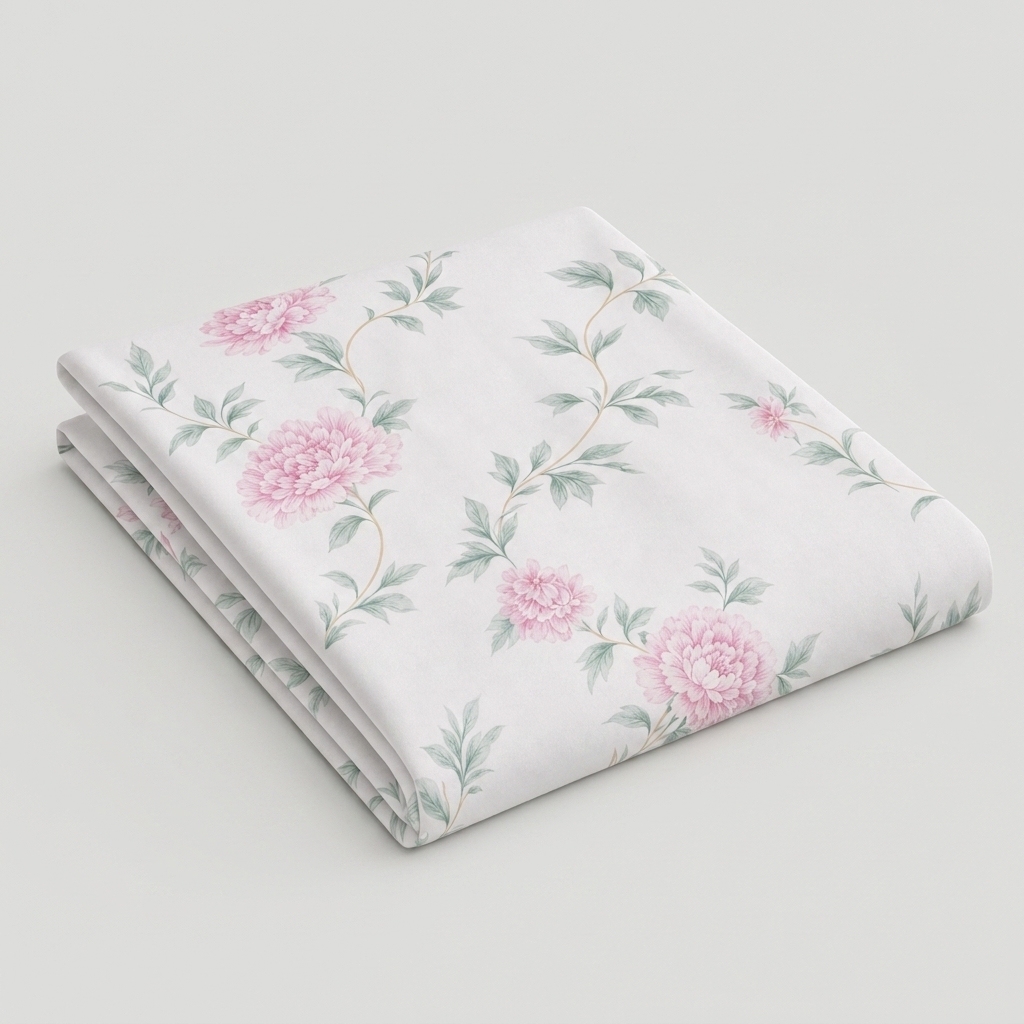 Drap plat en percale de coton 100 fils/cm², texture lisse et fraîcheur naturelle, confection européenne de qualité supérieure.