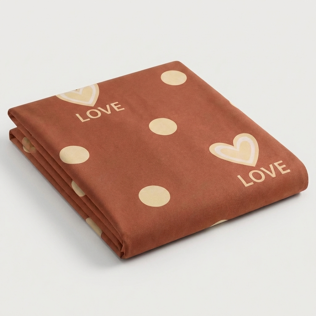 Cearceaf de Pat Bumbac Percal Love – Confort & Calitate