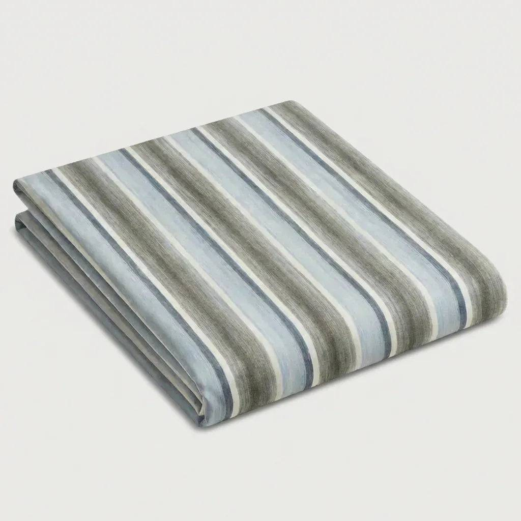 Drap plat percale de coton - Perle - Gris en 180x290 – - MaisonTextile