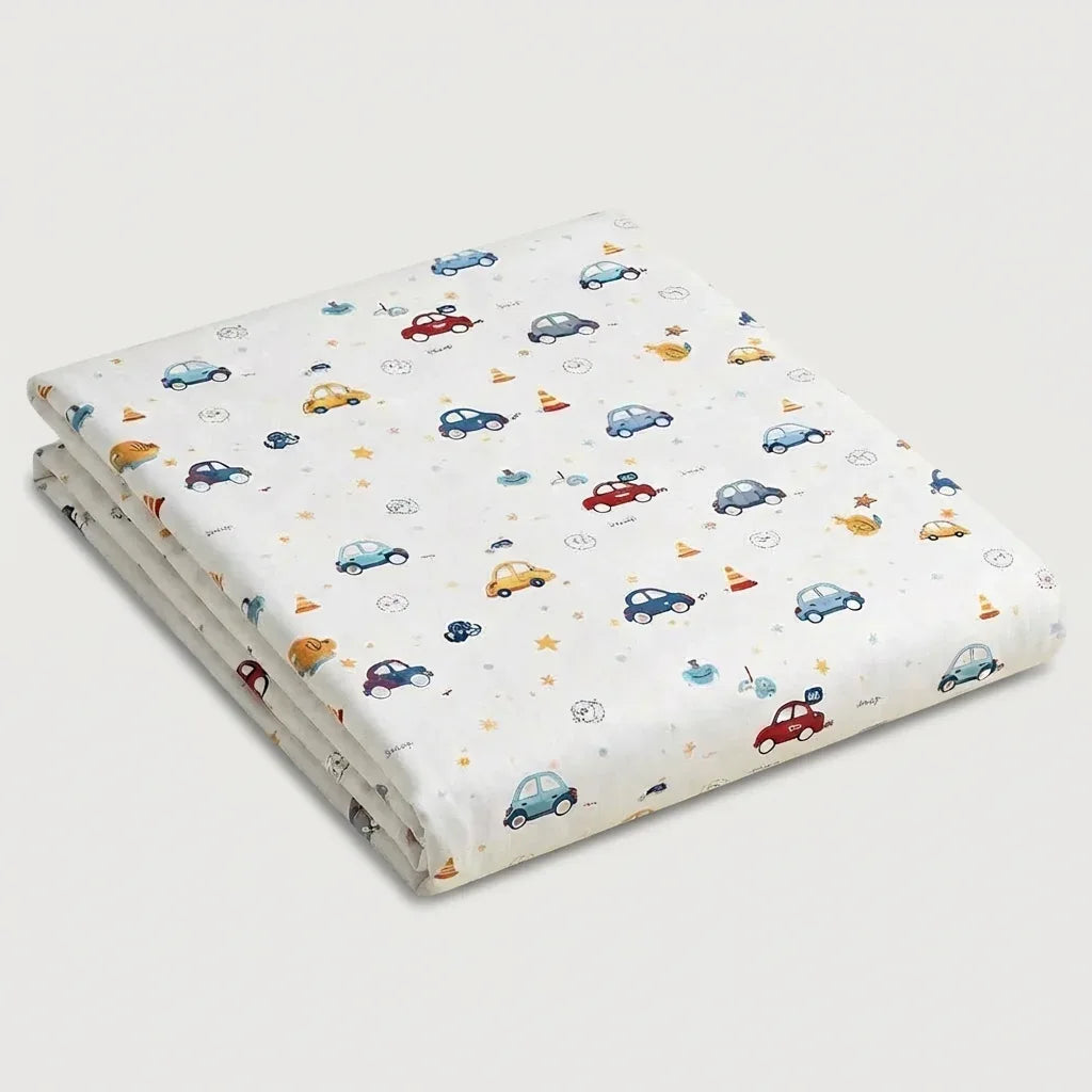 Drap plat percale de coton - Petit en Petit Bolide – - MaisonTextile