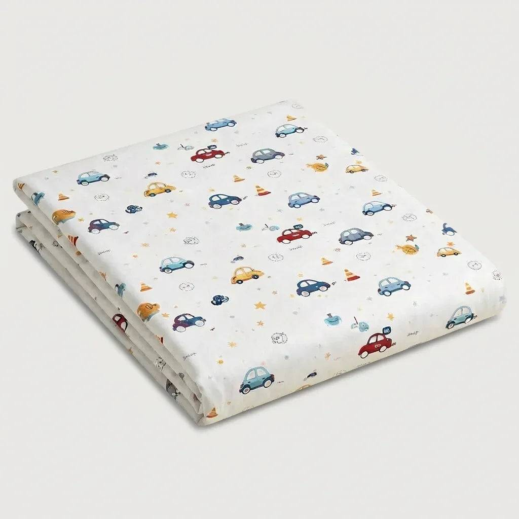 Drap plat percale de coton - Petit en Petit Bolide – - MaisonTextile