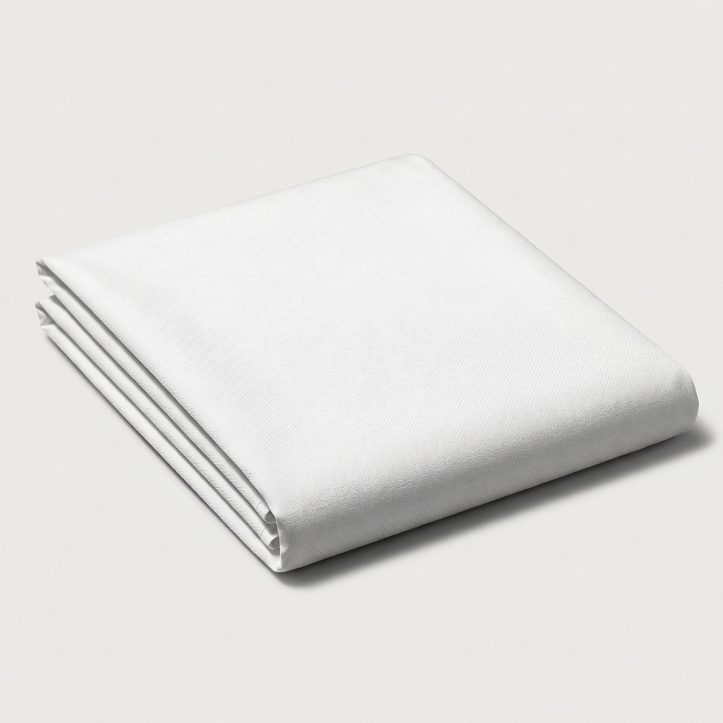 Drap plat percale de coton - Unie en Blanc – - MaisonTextile