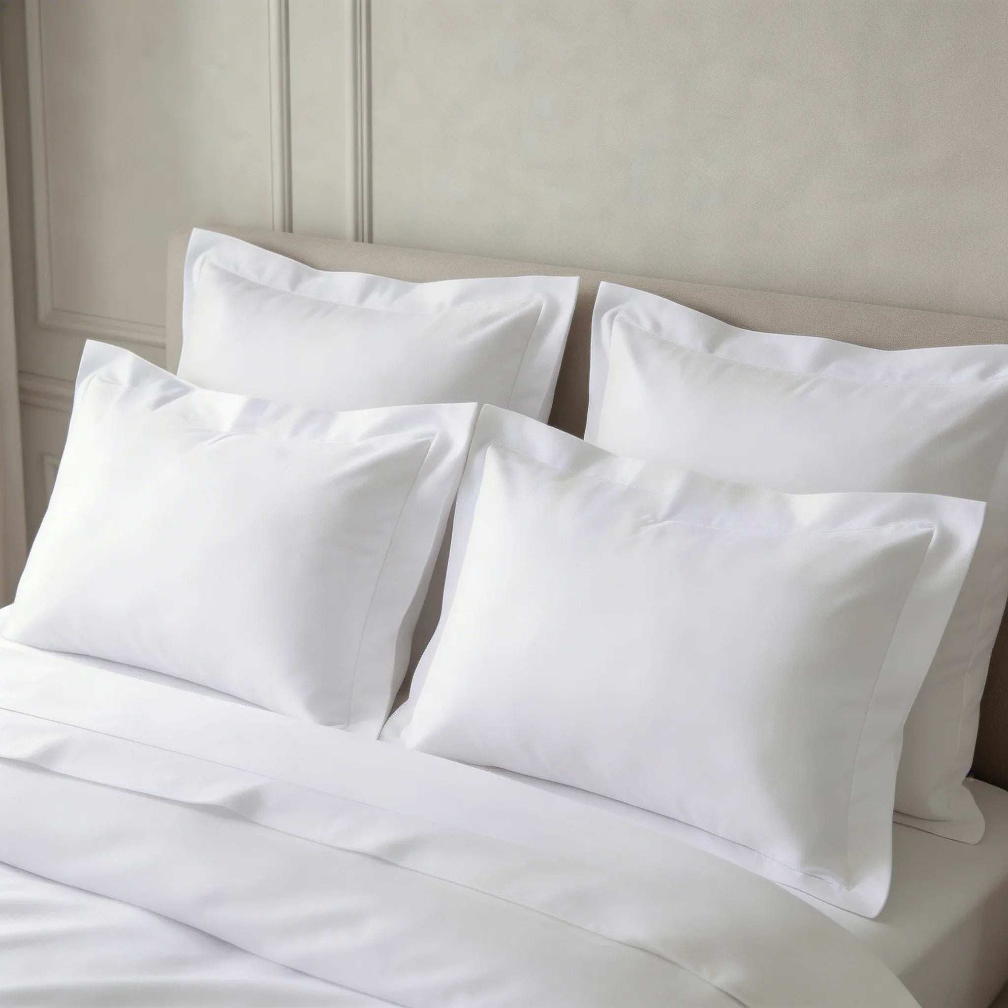 Lenjerie de Pat Albă – Percale din Bumbac și Bambus Premium