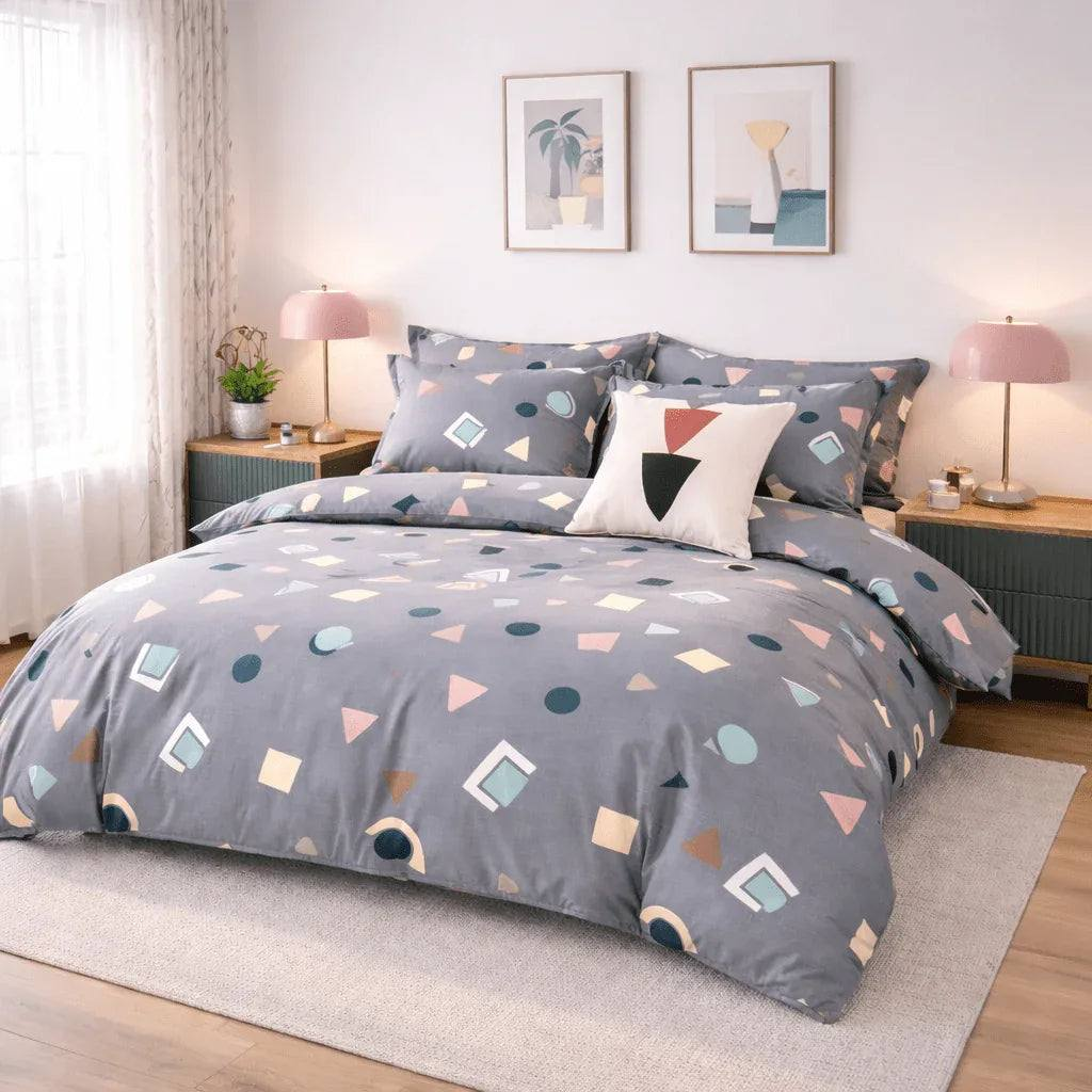 Housse de couette percale de coton - Jardin en Graphica Prisma – Linge de lit haut de gamme - MaisonTextile