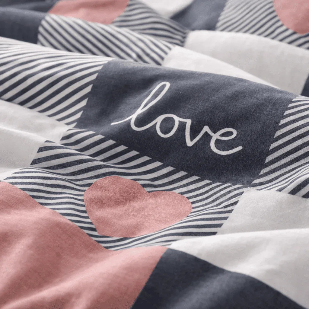 Parure en percale de coton 100 fils/cm² blanche, housse de couette et taies d’oreiller élégantes et durables