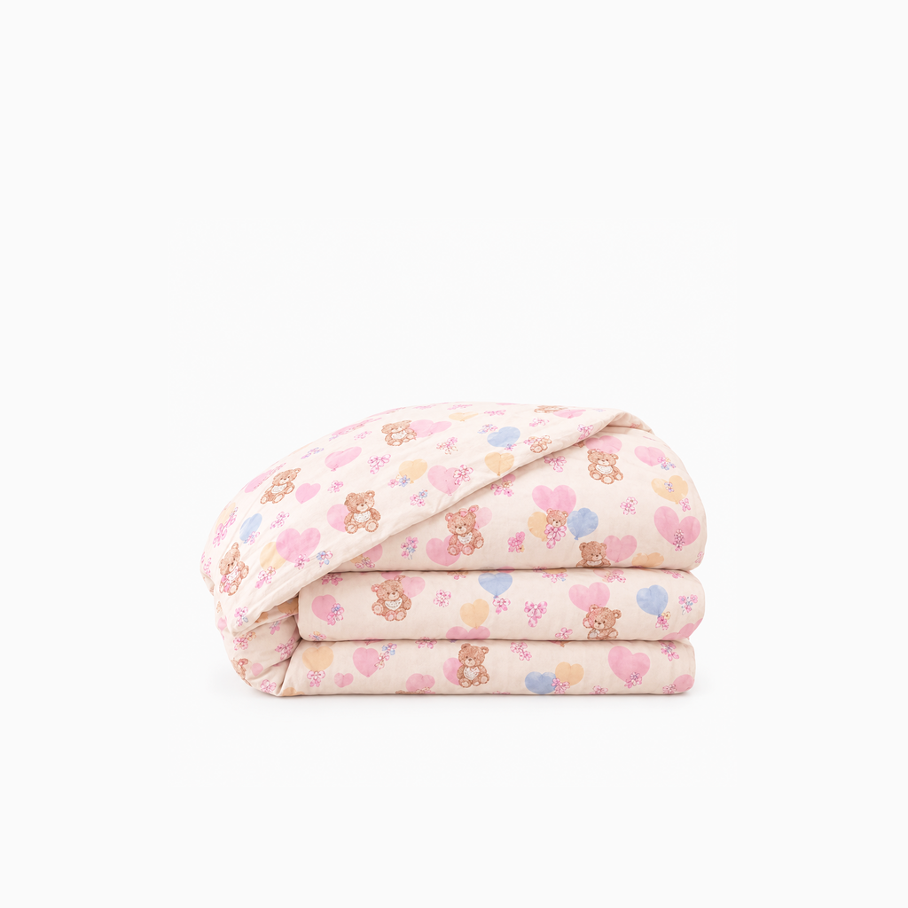 Housse de couette en percale de coton 100 fils/cm² blanche, texture lisse et finition épurée