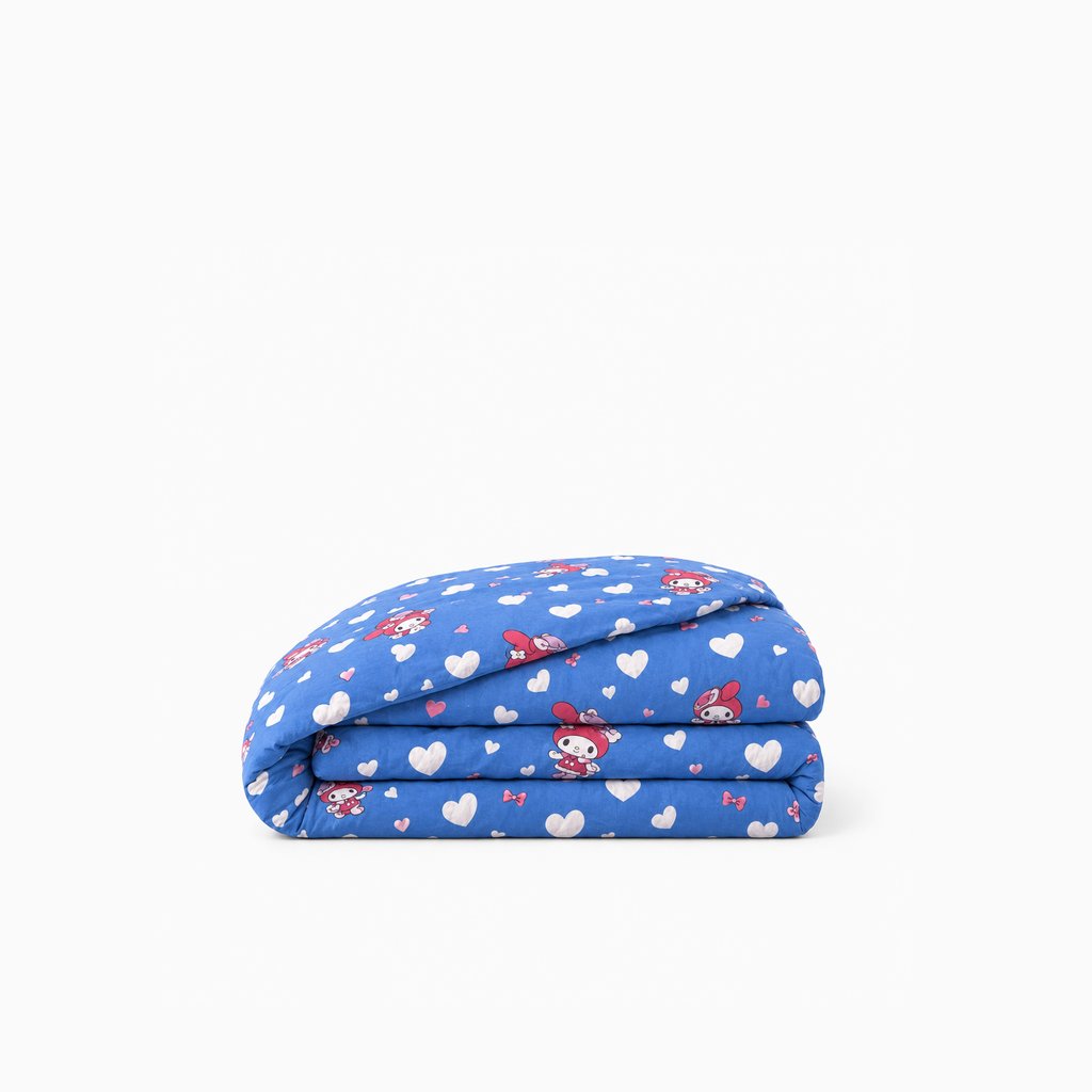 Housse de couette en percale de coton 100 fils/cm² couleur blanche, texture lisse et respirante