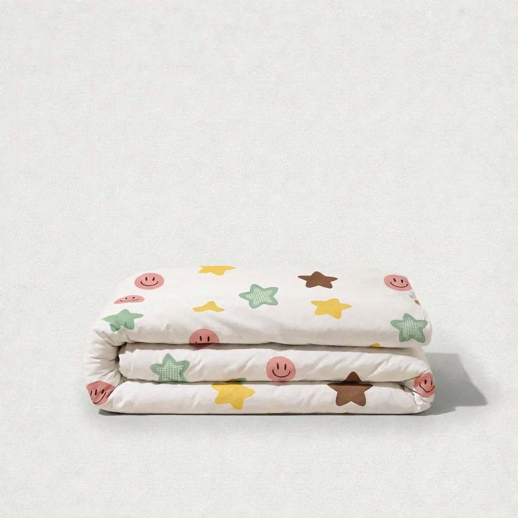 Housse de couette percale de coton - Stars en Stars Joy – Linge de lit haut de gamme - MaisonTextile