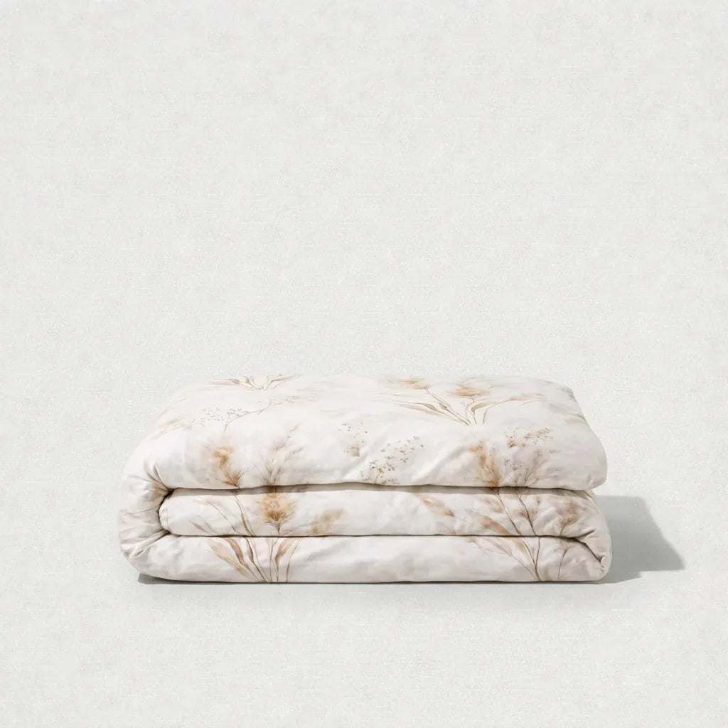 Housse de couette en polycoton renforcé, douce et résistante, légère et facile d'entretien.