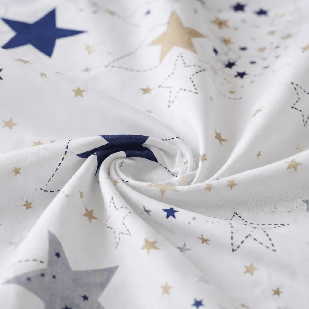 Housse de couette polycoton renforcé - Stars en Stars Céleste – Linge de lit - MaisonTextile