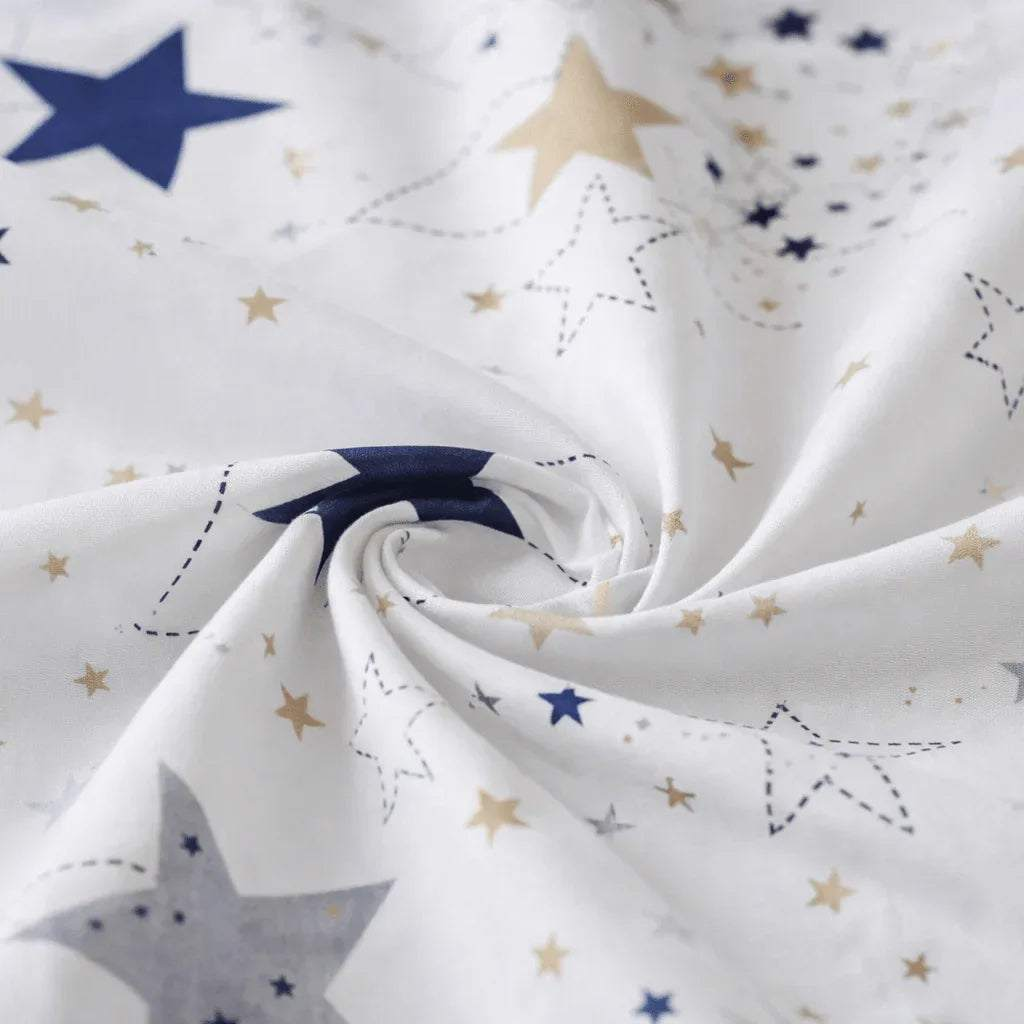 Housse de couette polycoton renforcé - Stars en Stars Céleste – Linge de lit - MaisonTextile