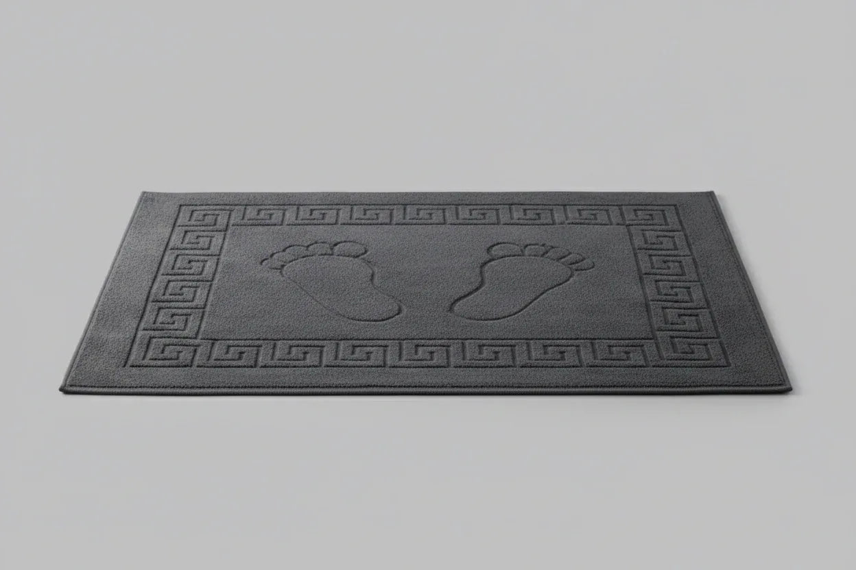 Tapis de bain en coton 100 % doux et absorbant au design élégant et épais
