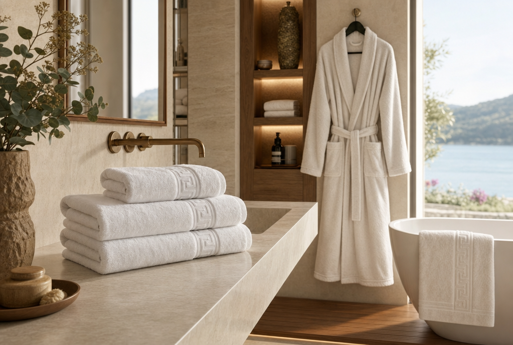 Linge de bain 100 % coton – Serviettes & tapis