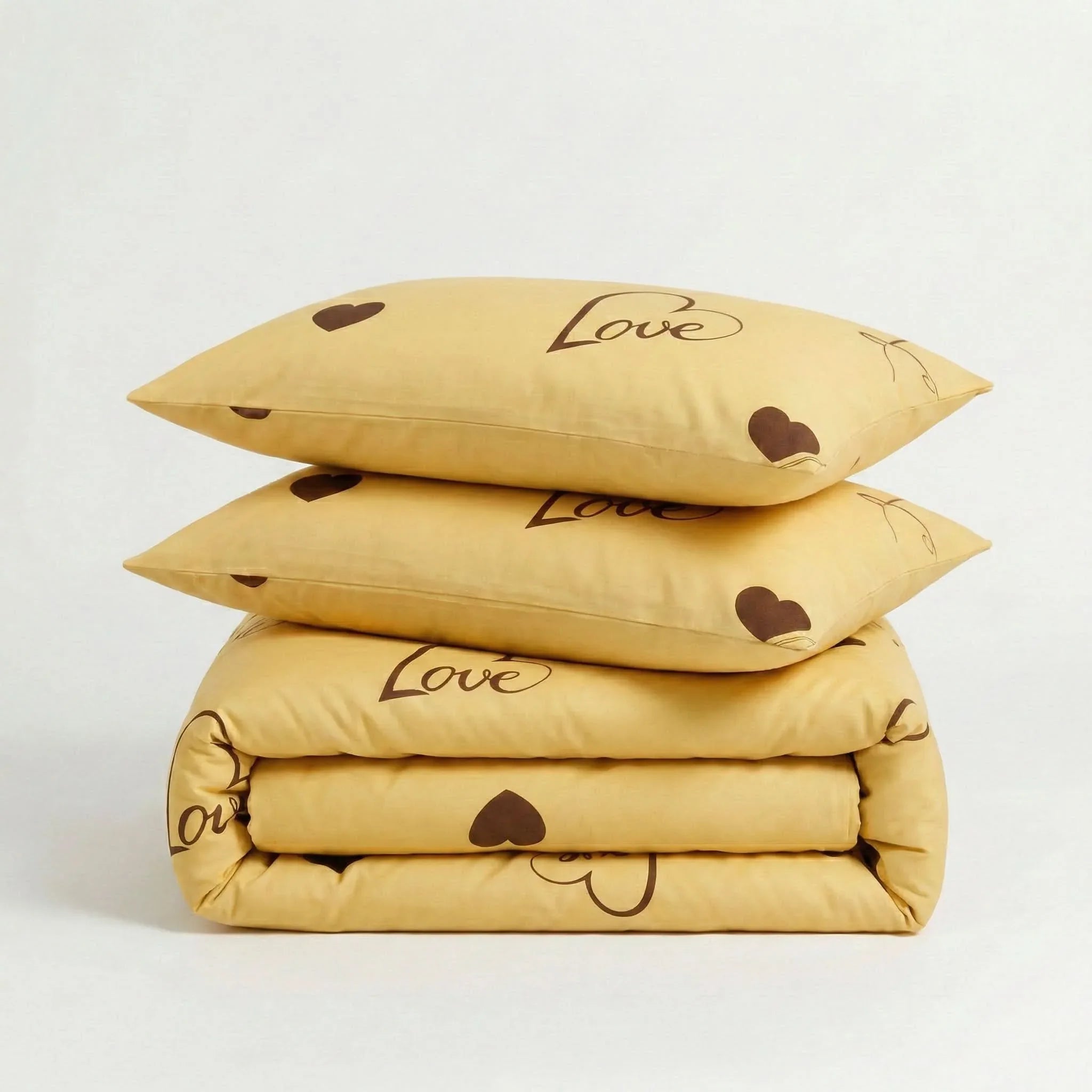 Love Signature – Parure en percale de coton en Love Soleil – Linge de lit haut de gamme - MaisonTextile