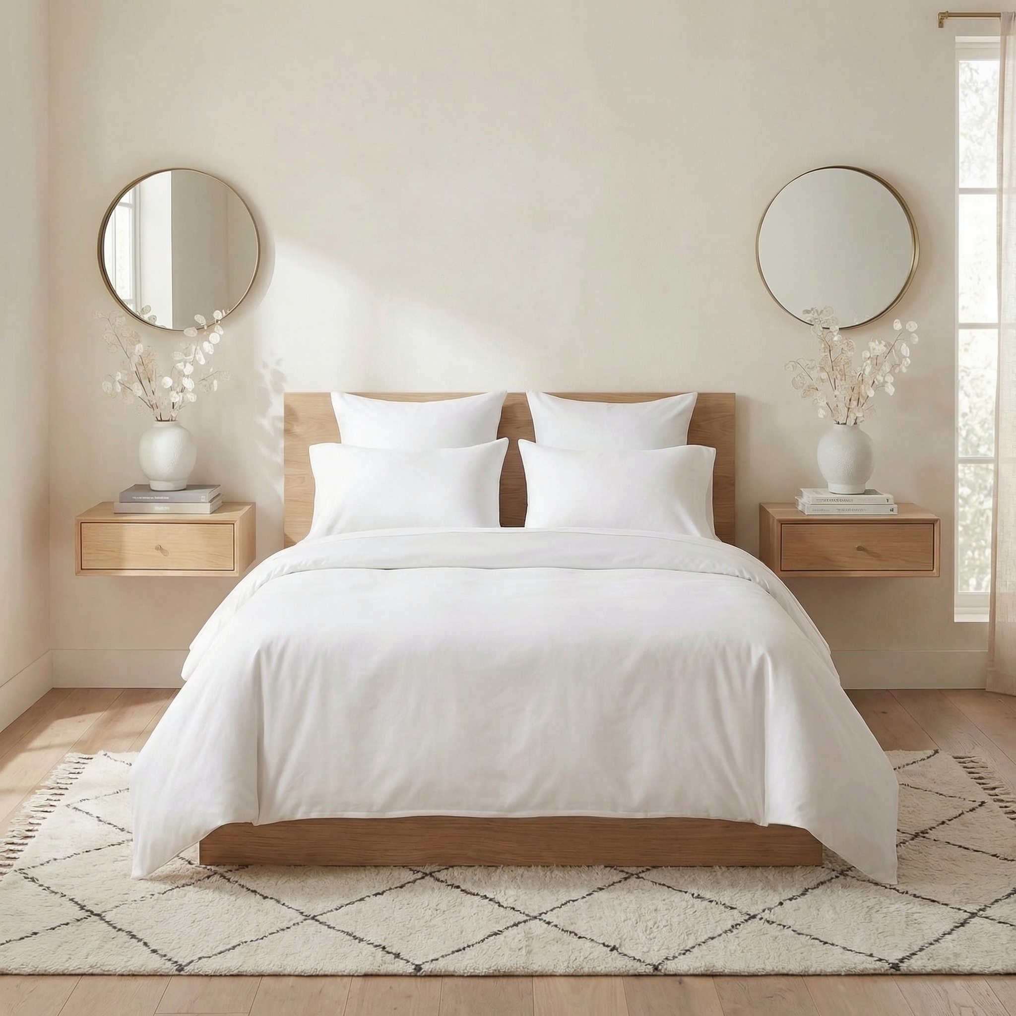 Parure en percale de coton - Unie