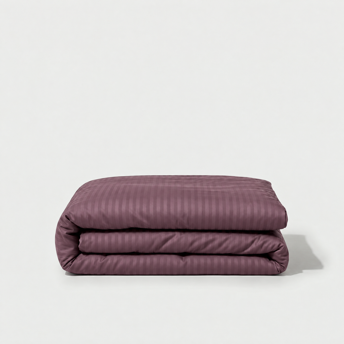 Housse de couette en satin de coton rayée douce et élégante avec finition satinée