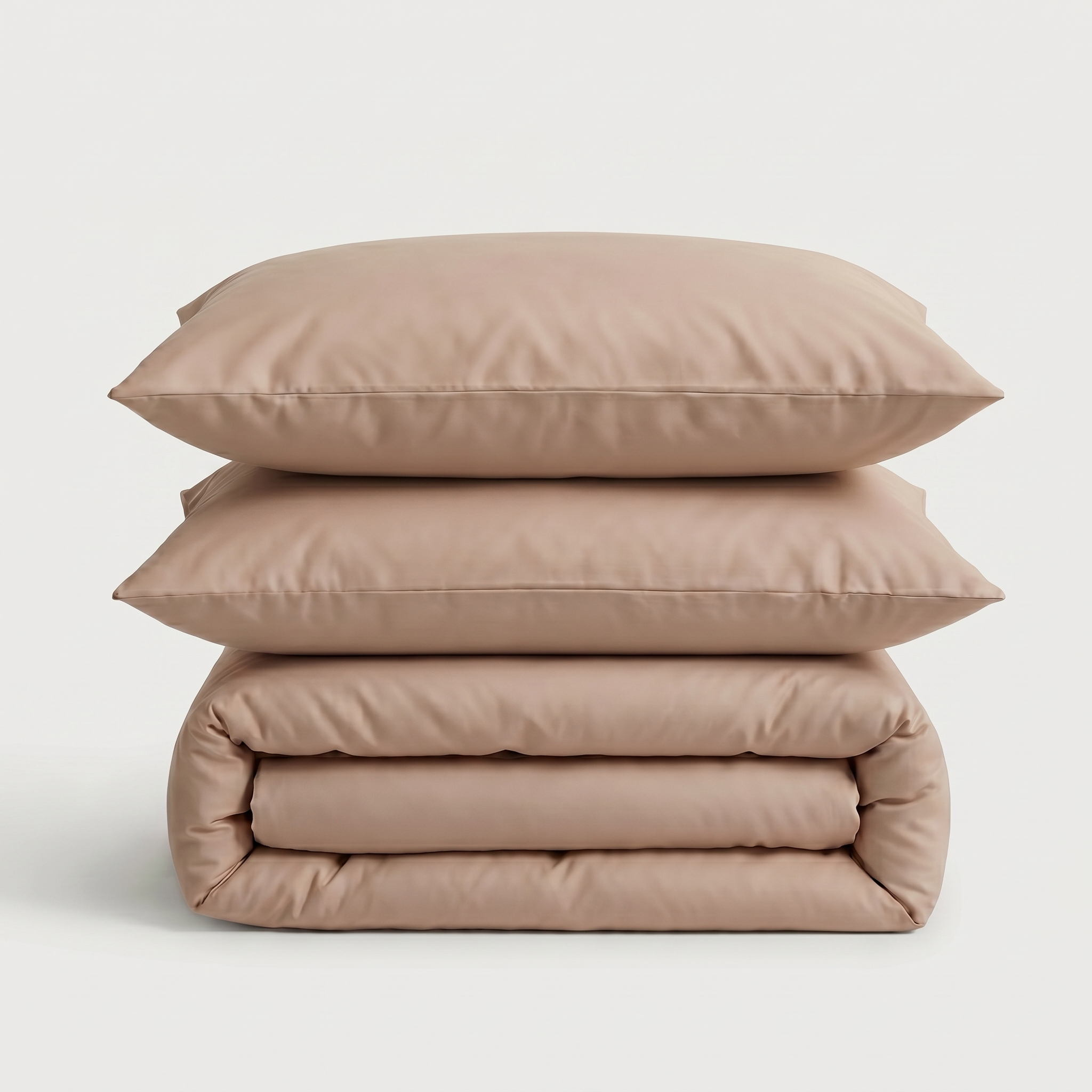 Parure en percale de coton unie blanche avec housse de couette et taies d'oreiller, textile européen certifié OEKO-TEX, tissage 100 fils/cm², élégance et durabilité.