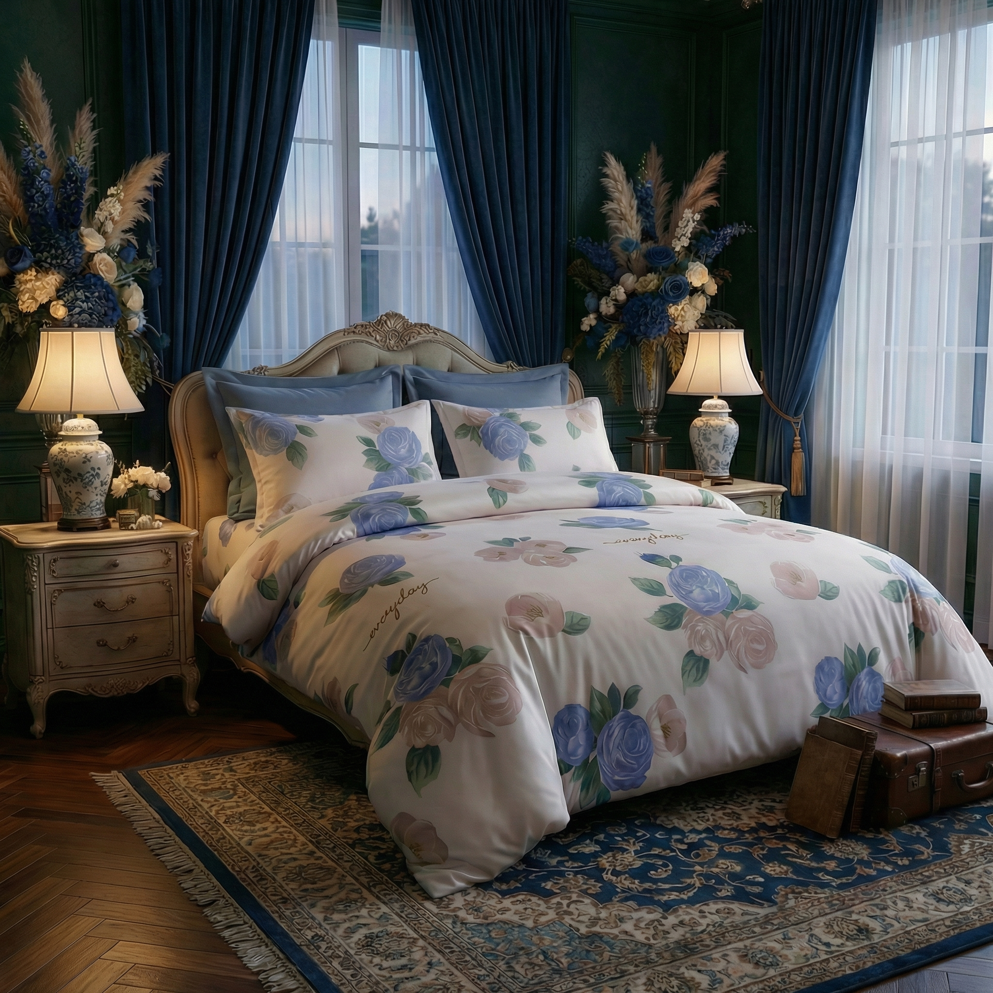 Housse de couette percale de coton - Jardin