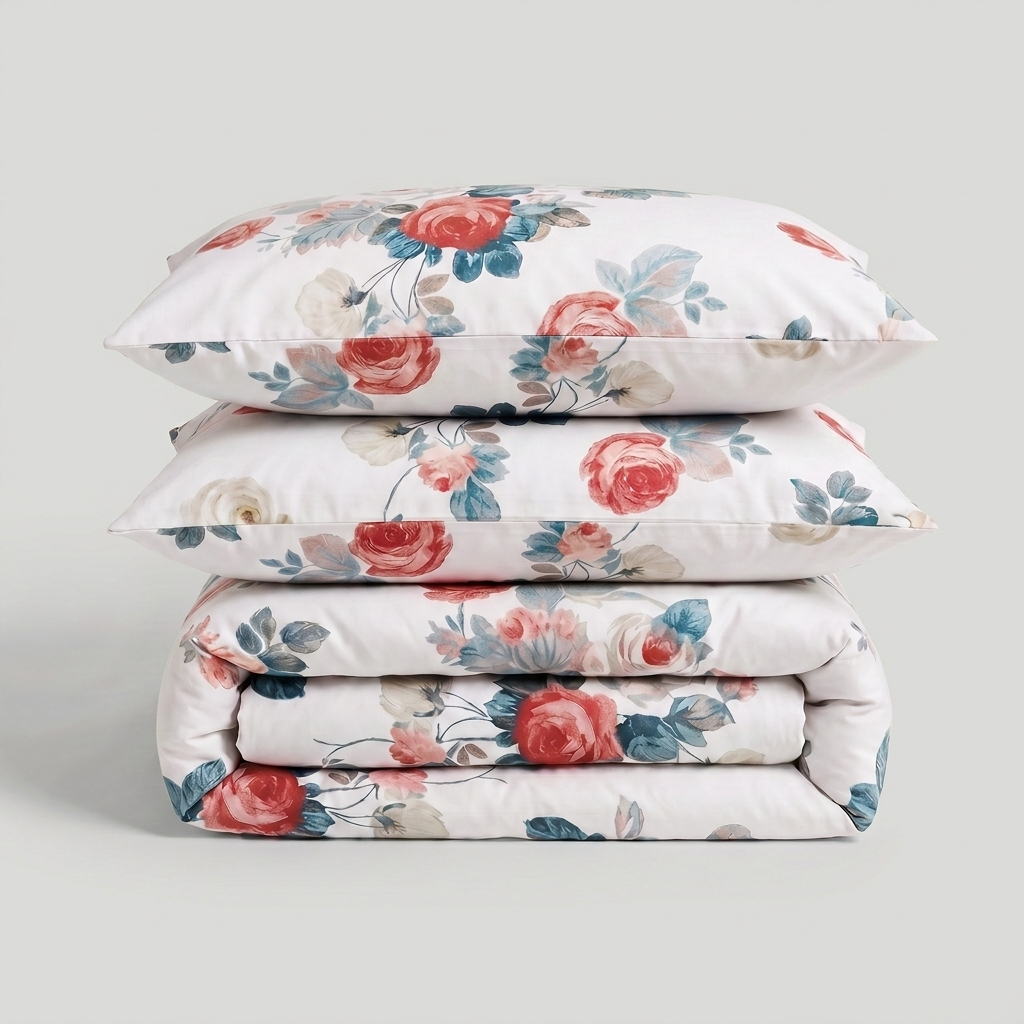 Parure en percale de coton Jardin Signature – ensemble coordonné Maison Textile