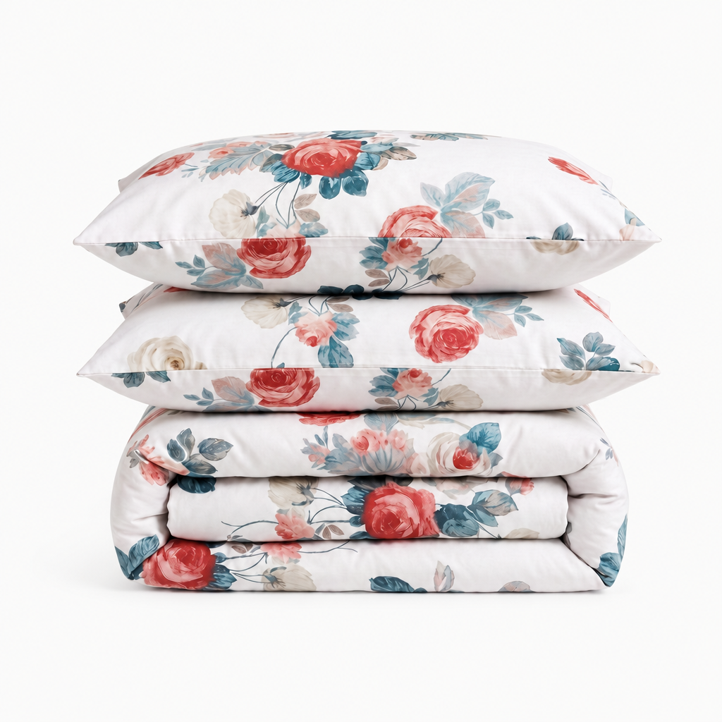 Parure en percale de coton Jardin Signature – ensemble coordonné Maison Textile