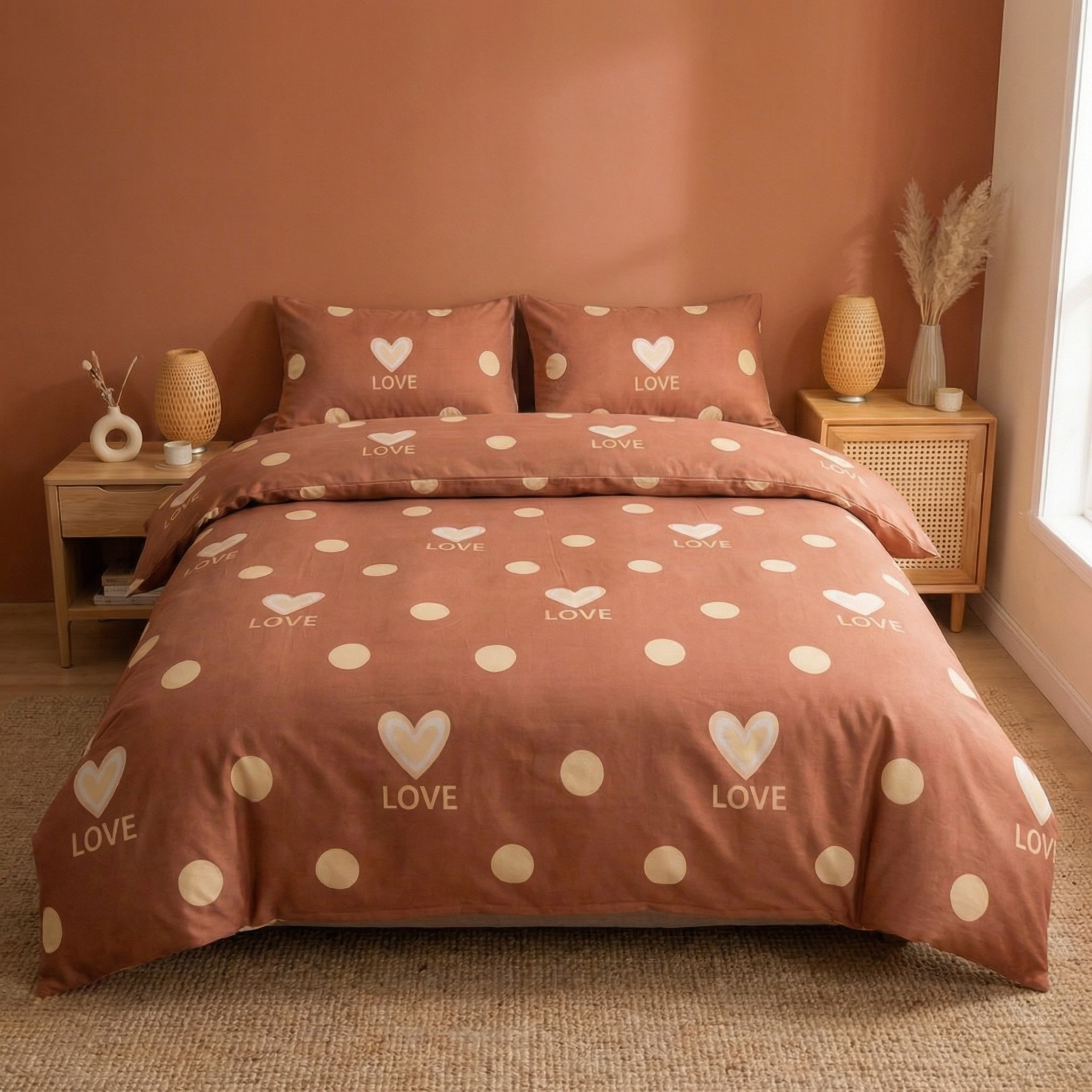 Love Signature – Parure en percale de coton