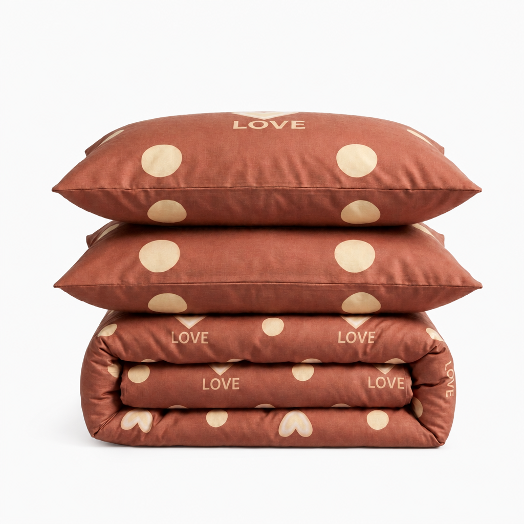 Parure en percale de coton blanc 100 fils/cm², housse de couette et taies d’oreiller élégantes
