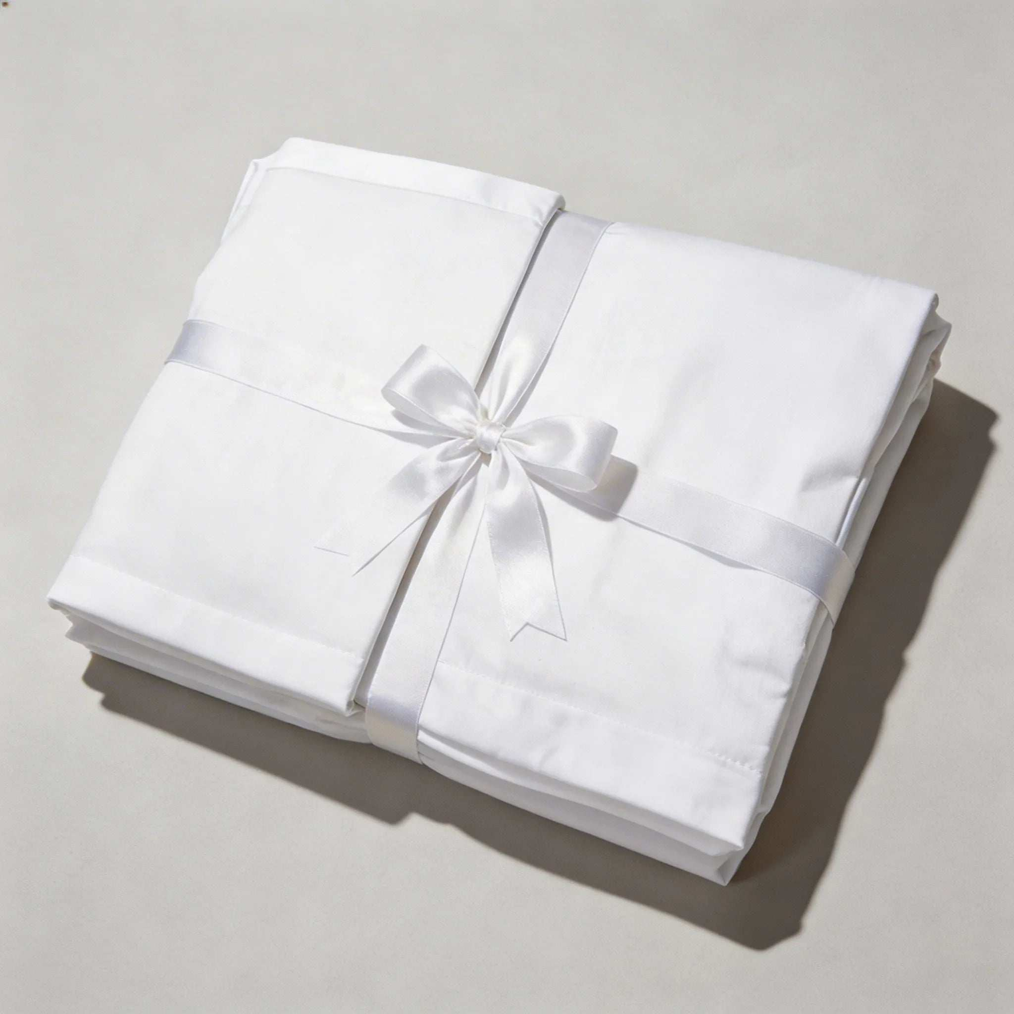 Lenjerie de Pat Albă – Percale din Bumbac și Bambus Premium