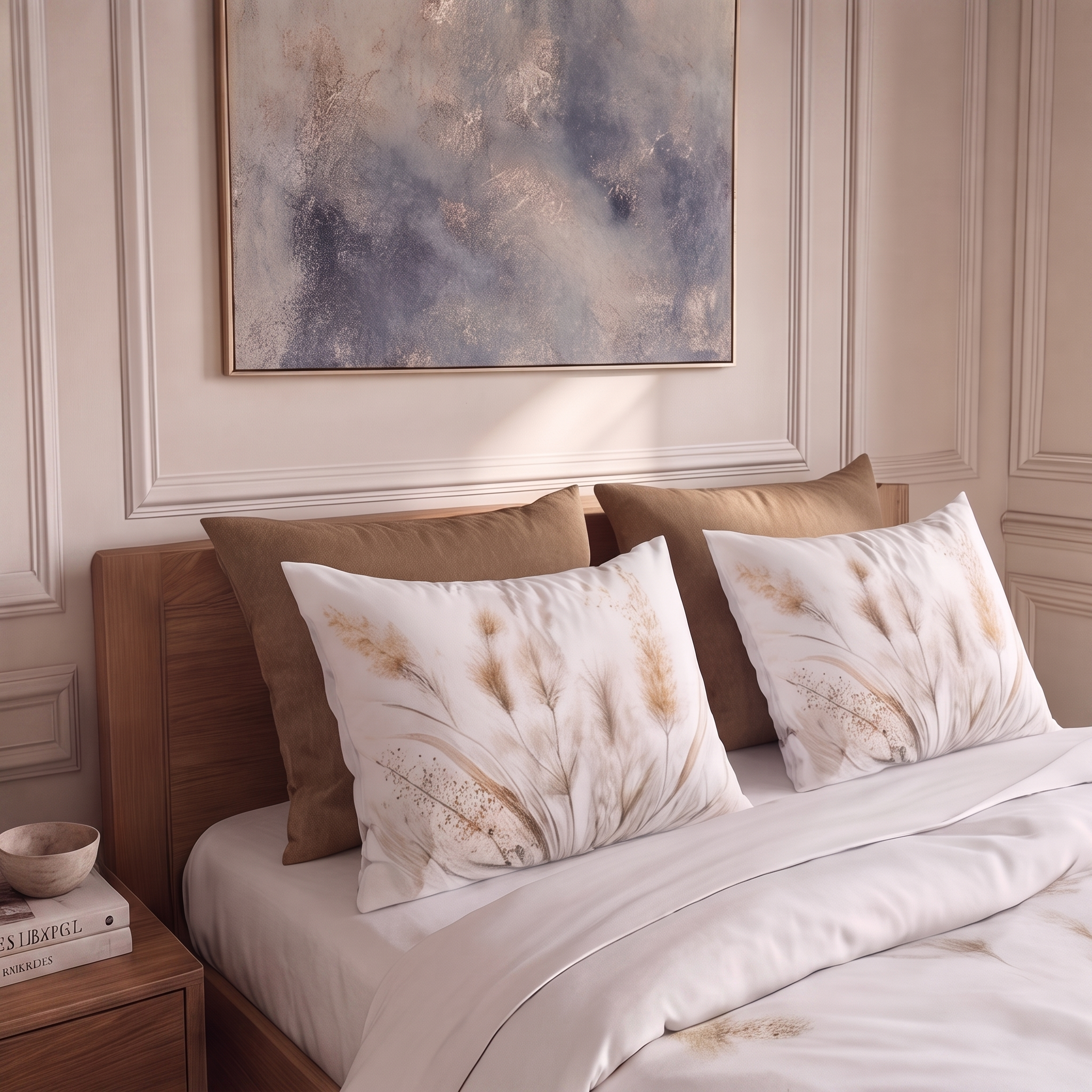 Parure en polycoton renforcé avec housse de couette et taies d’oreiller, confort durable et entretien facile