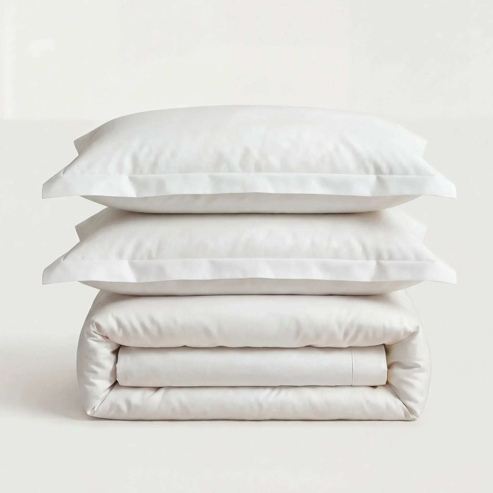Lenjerie de Pat Albă – Percale din Bumbac și Bambus Premium
