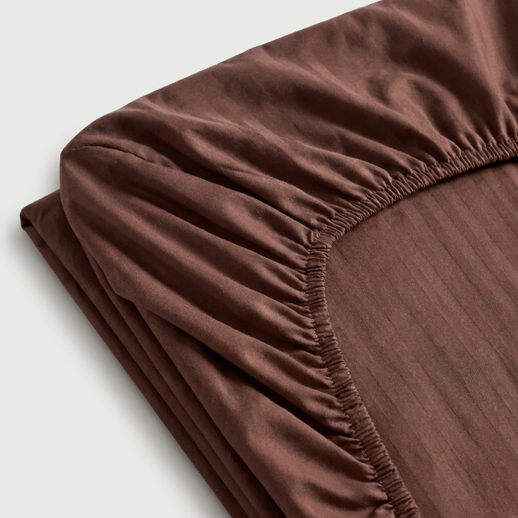 Cearceaf cu elastic Damasc Satinat - Rayures satinées