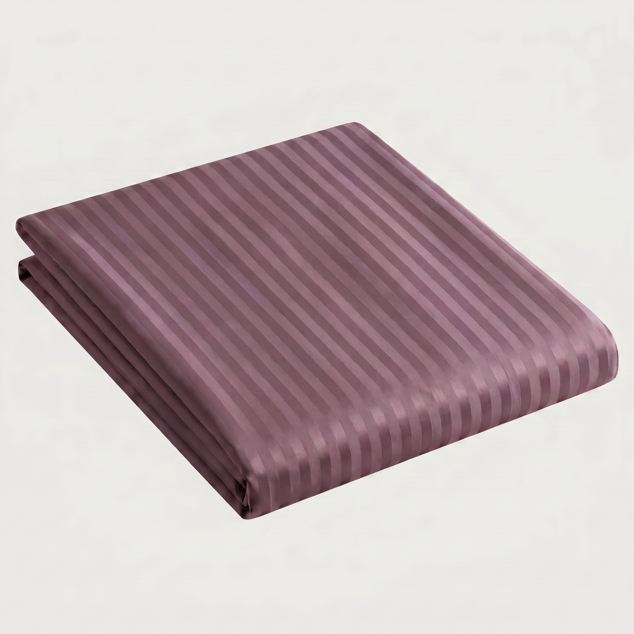 Drap plat en satin de coton rayé, douceur soyeuse et élégance intemporelle