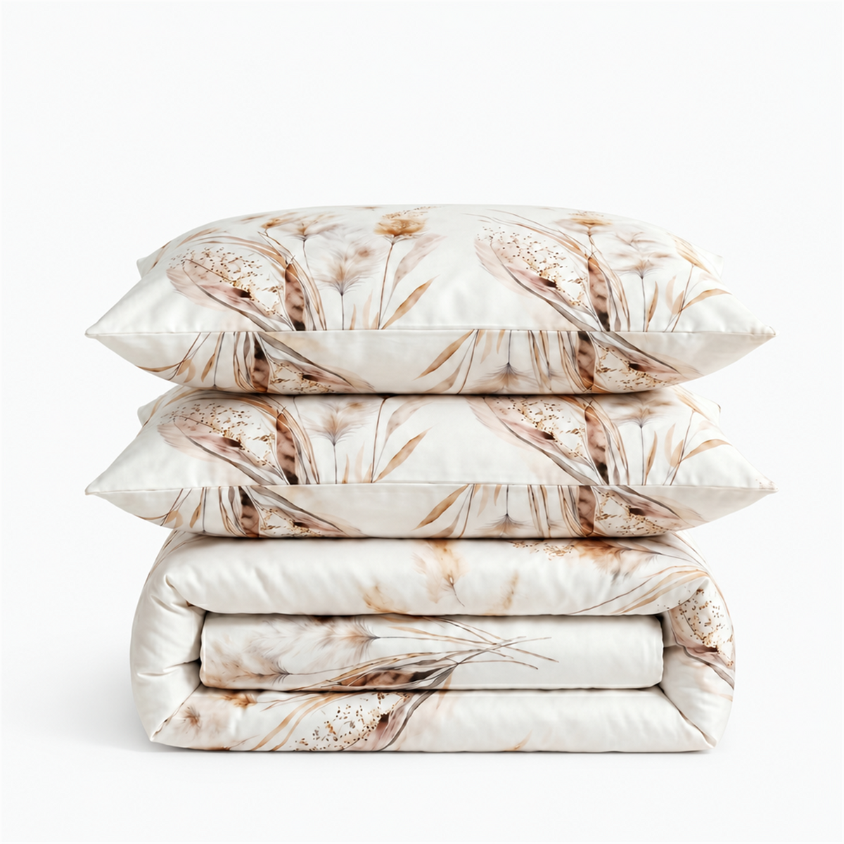 Parure de lit en polycoton renforcé avec housse de couette et taies d'oreiller, confort durable et entretien facile