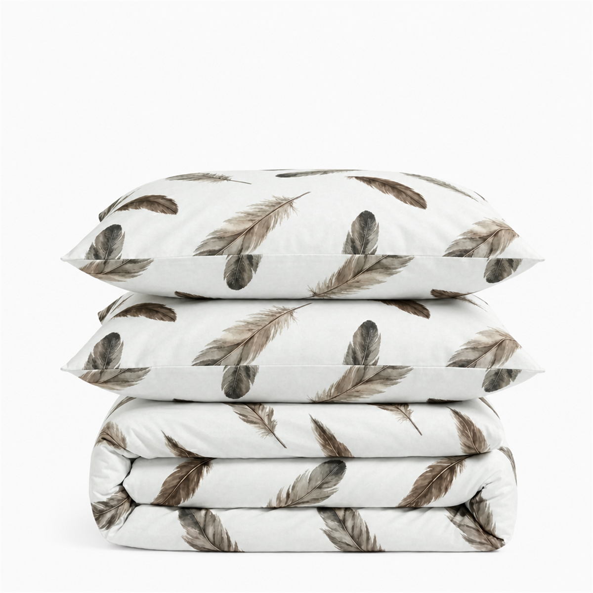 Parure de lit en polycoton 78 fils/cm² avec housse de couette et taies d'oreiller, confortable et durable