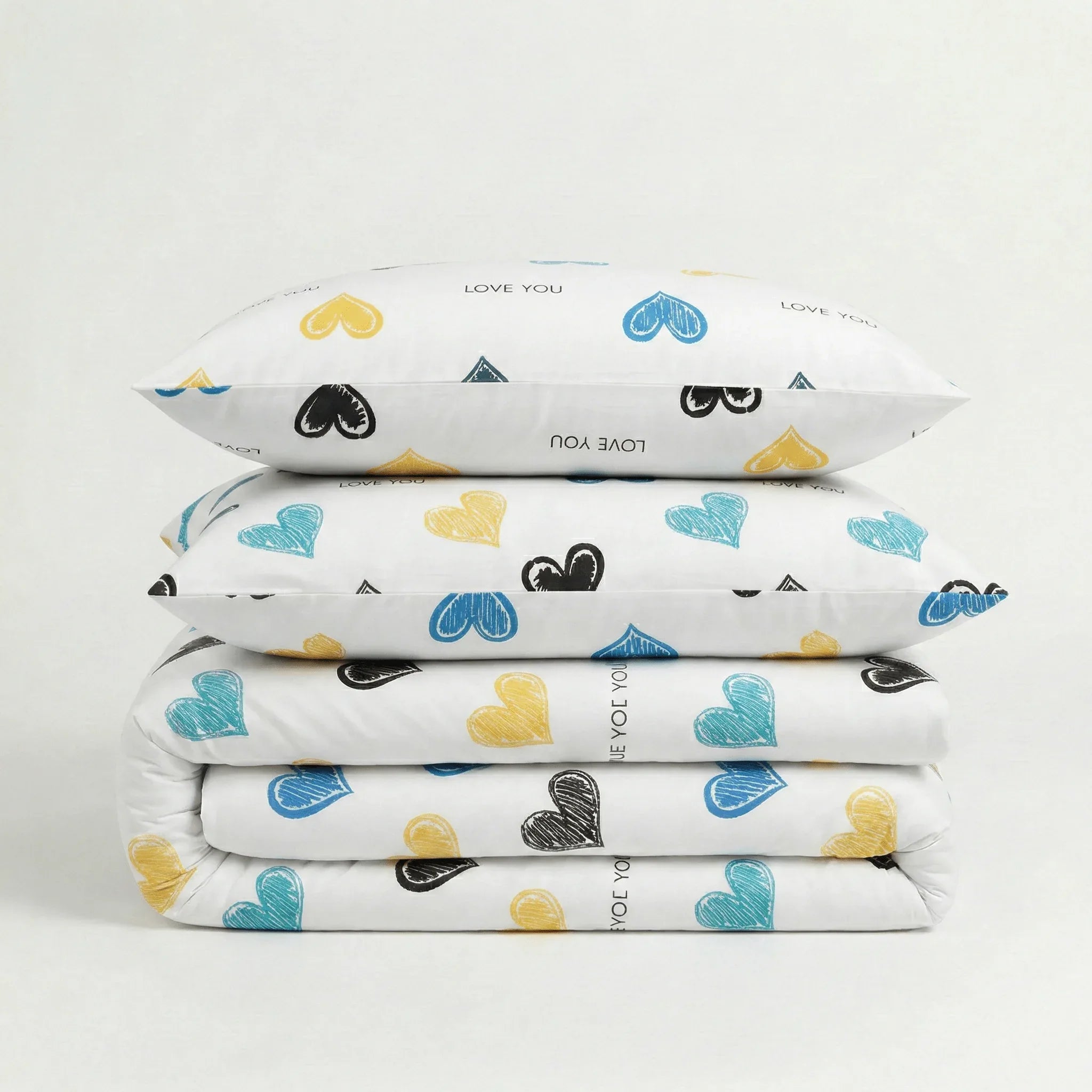 Parure en polycoton renforcé - Instant en Instant - Multicoeur – Linge de lit - MaisonTextile
