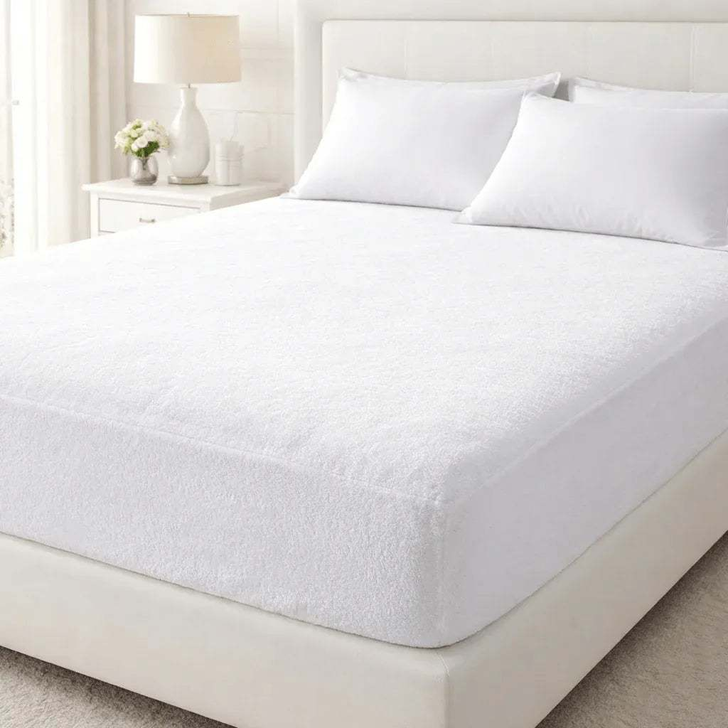 Protège - Matelas Imperméable en Éponge Bouclette - Respirant en 90x200 – - MaisonTextile