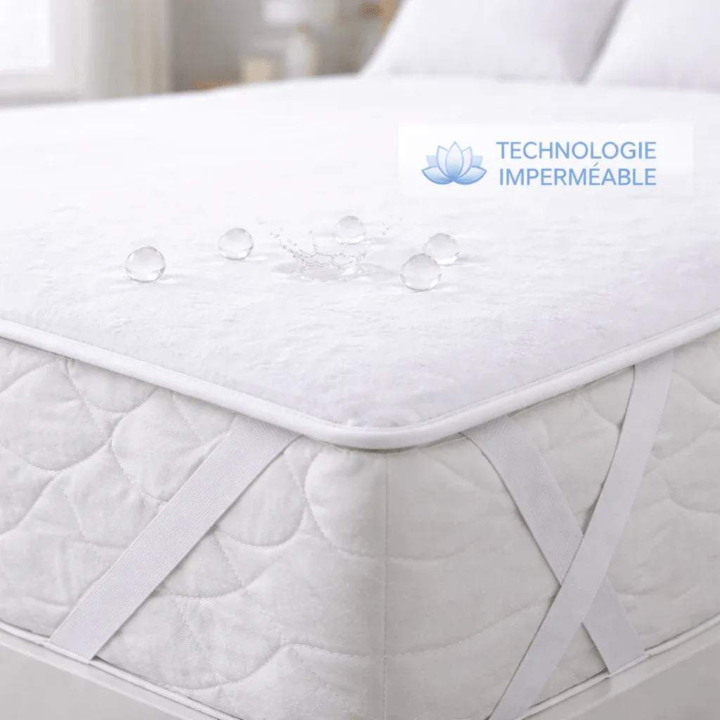 Protège - Matelas Imperméable en Éponge Enduite - Absorbant en 90x200 – - MaisonTextile