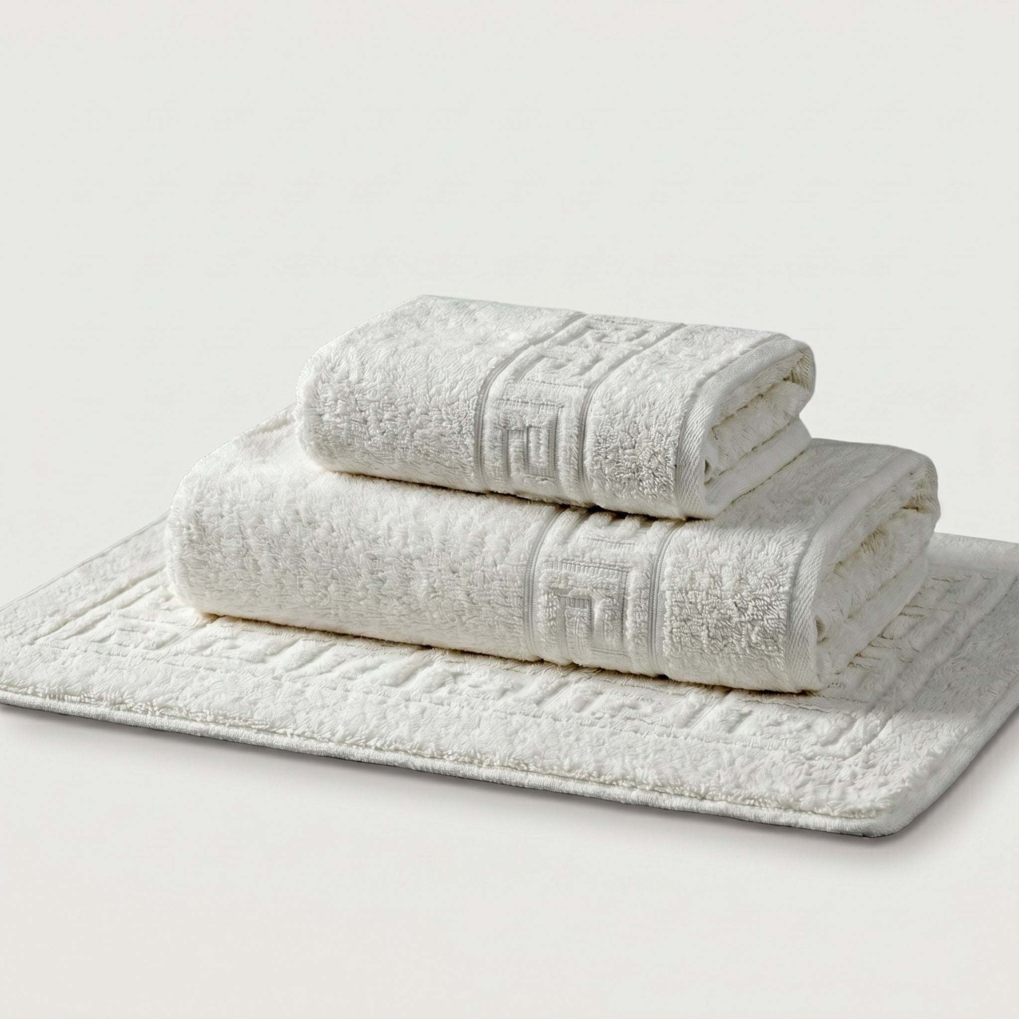 Serviettes de bain 100 % Coton en Blanc Neige – - MaisonTextile