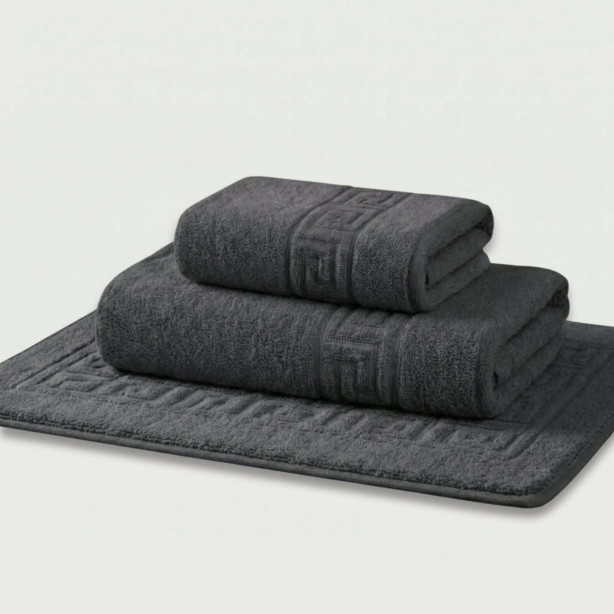 Serviettes de bain 100 % Coton en Gris Anthracite – - MaisonTextile