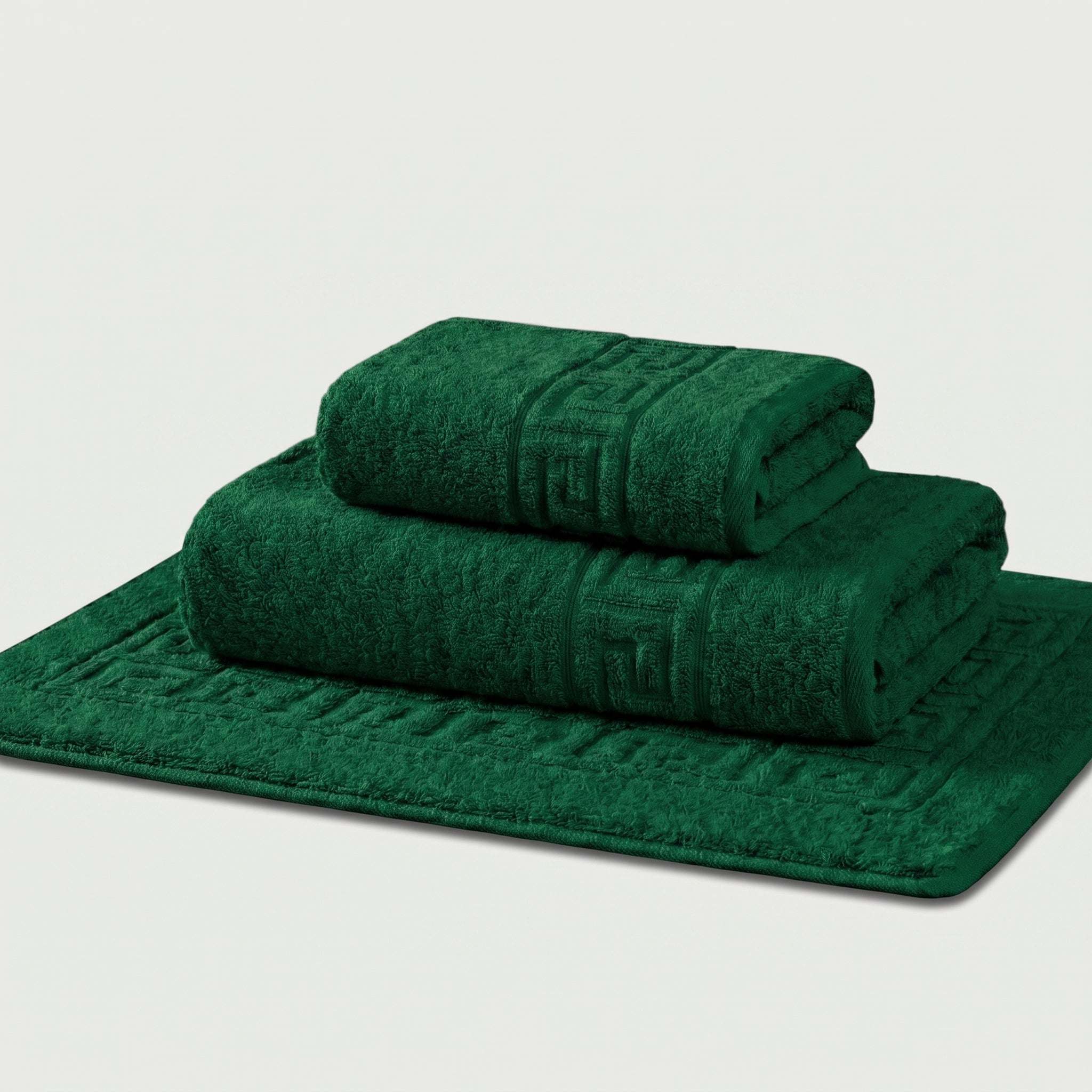 Serviettes de bain 100 % Coton en Vert Émeraude – - MaisonTextile