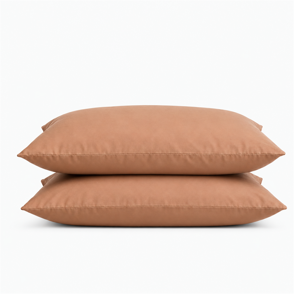 Taies d'oreiller en percale de coton 100 fils/cm2, texture lisse et respirante, élégance naturelle et confort haut de gamme.