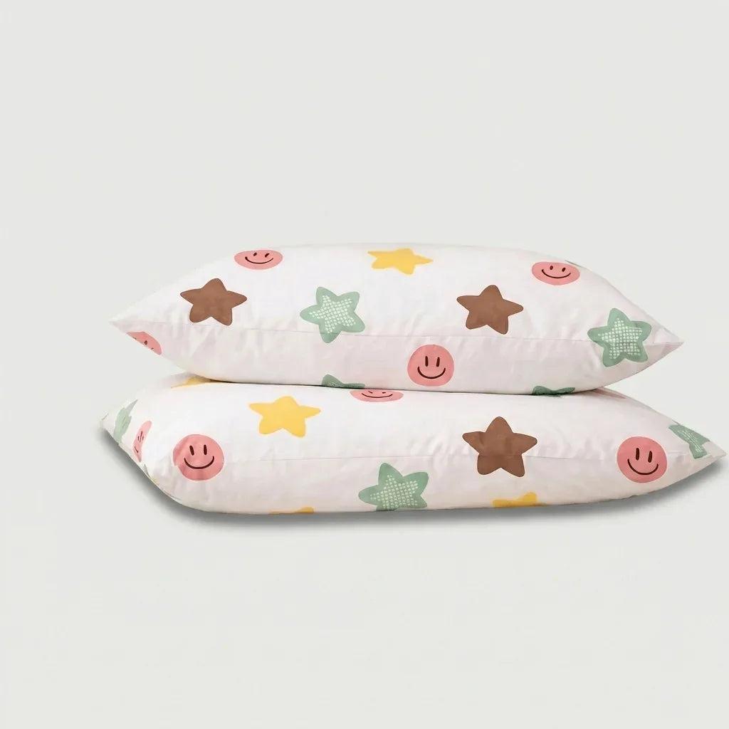 Taies d'oreiller percale de coton - Stars en Stars Joy – - MaisonTextile