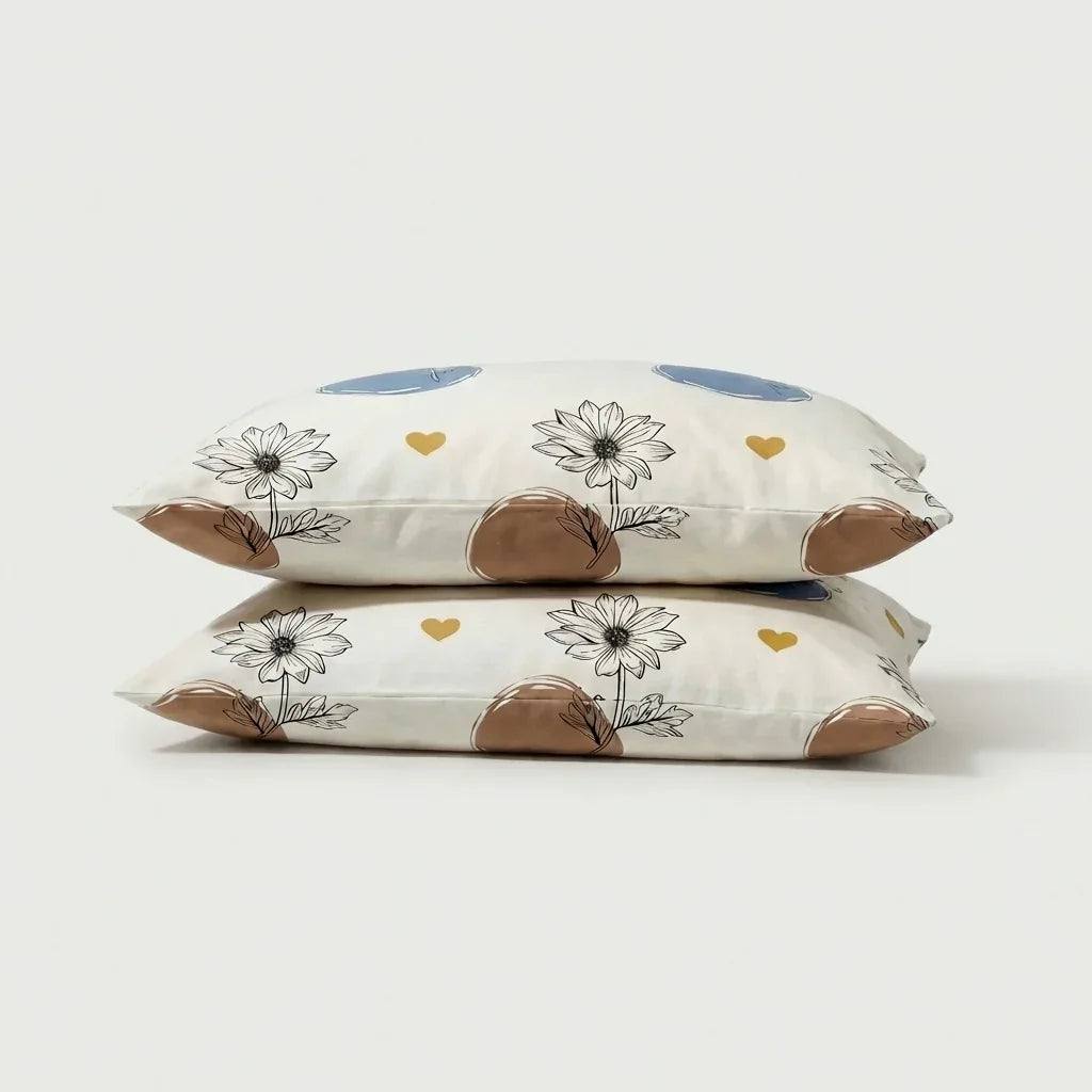 Taies d’oreiller polycoton renforcé - Célestia en Célestia Botanique – - MaisonTextile