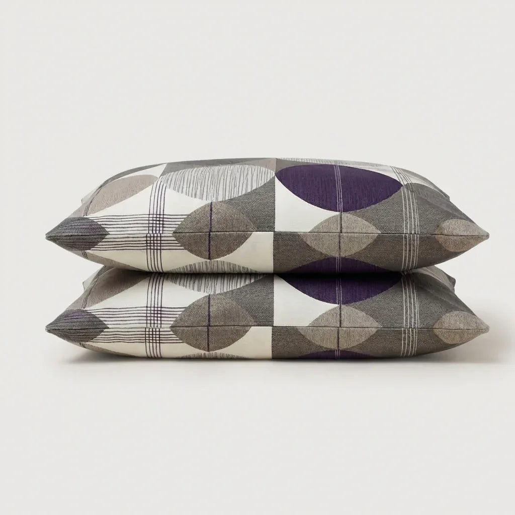 Taies d’oreiller polycoton renforcé - Célestia en Célestia Mauve – - MaisonTextile
