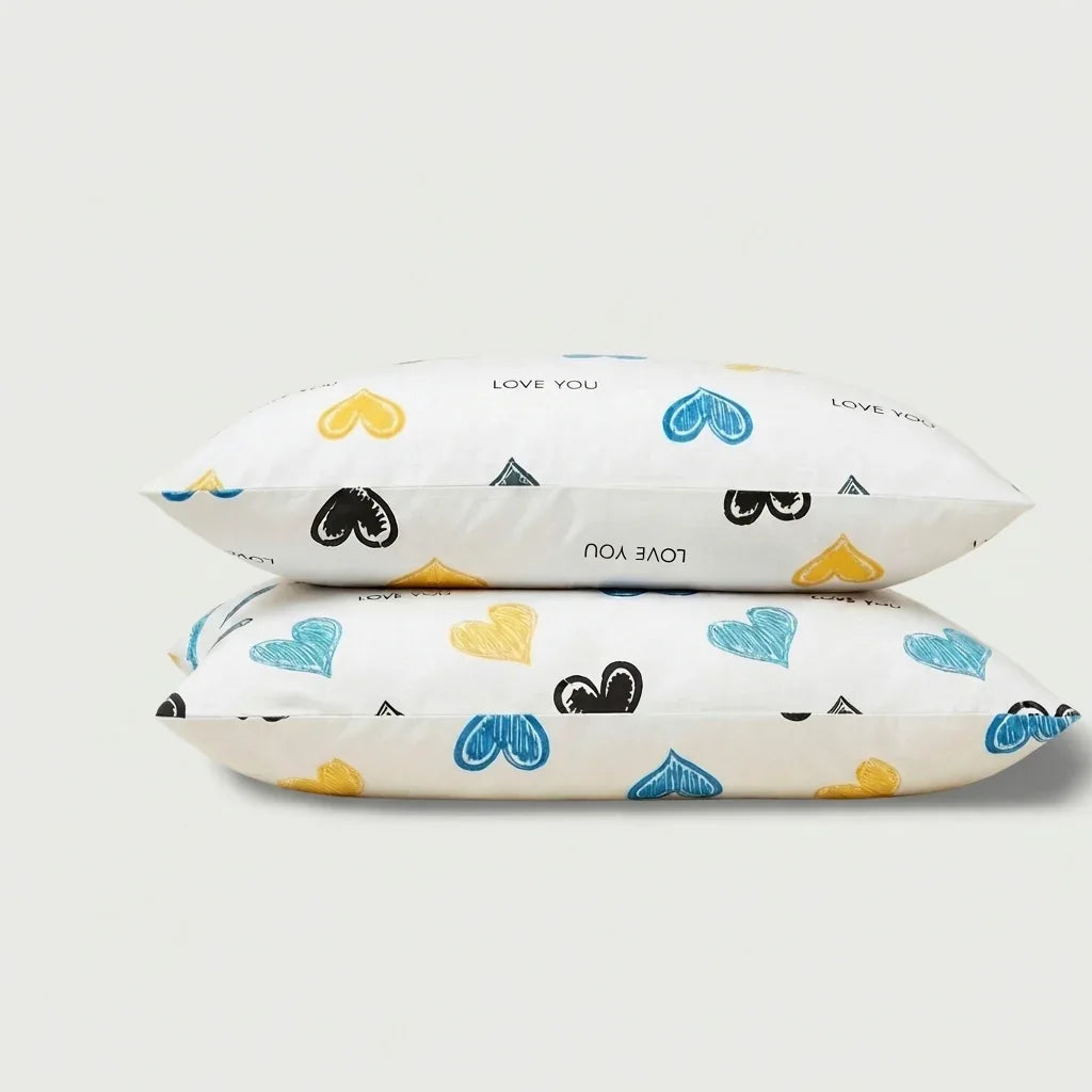 Taies d’oreiller polycoton renforcé - Instant en Instant - Multicoeur – - MaisonTextile