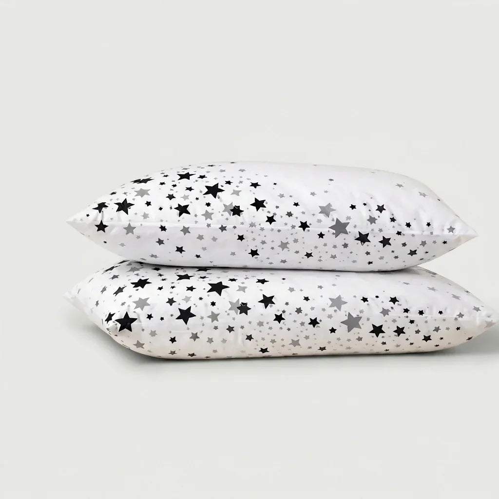 Taies d’oreiller polycoton renforcé - Stars en Stars Eclipse – - MaisonTextile