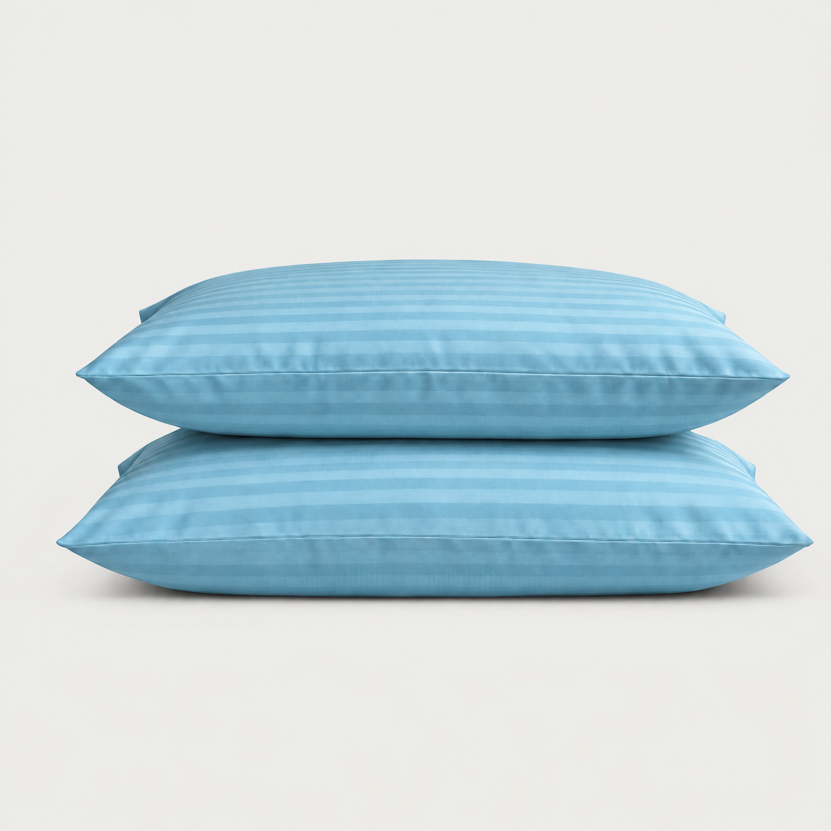Taies d’oreiller satin premium rayées en coton doux et élégant